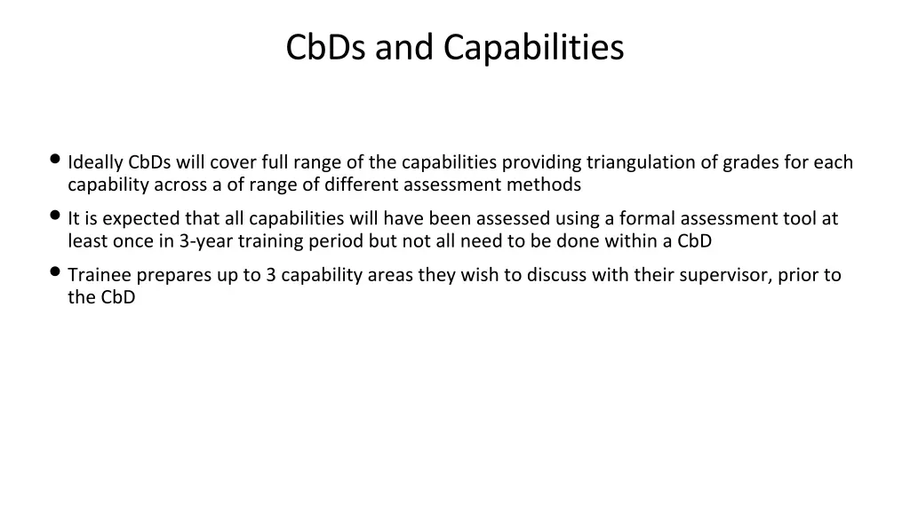 cbds and capabilities