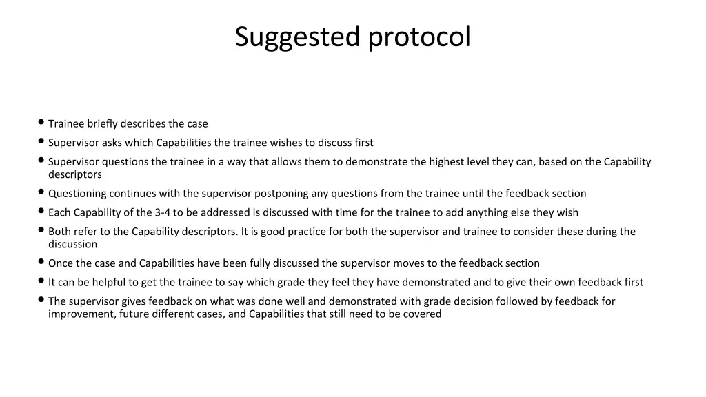 suggested protocol