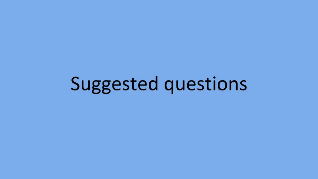 suggested questions