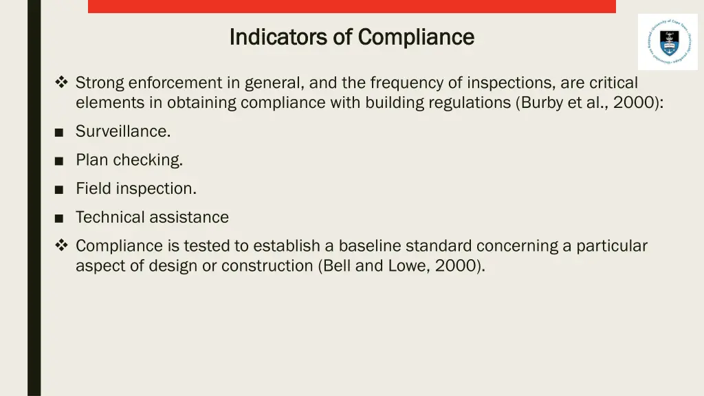 indicators of compliance indicators of compliance