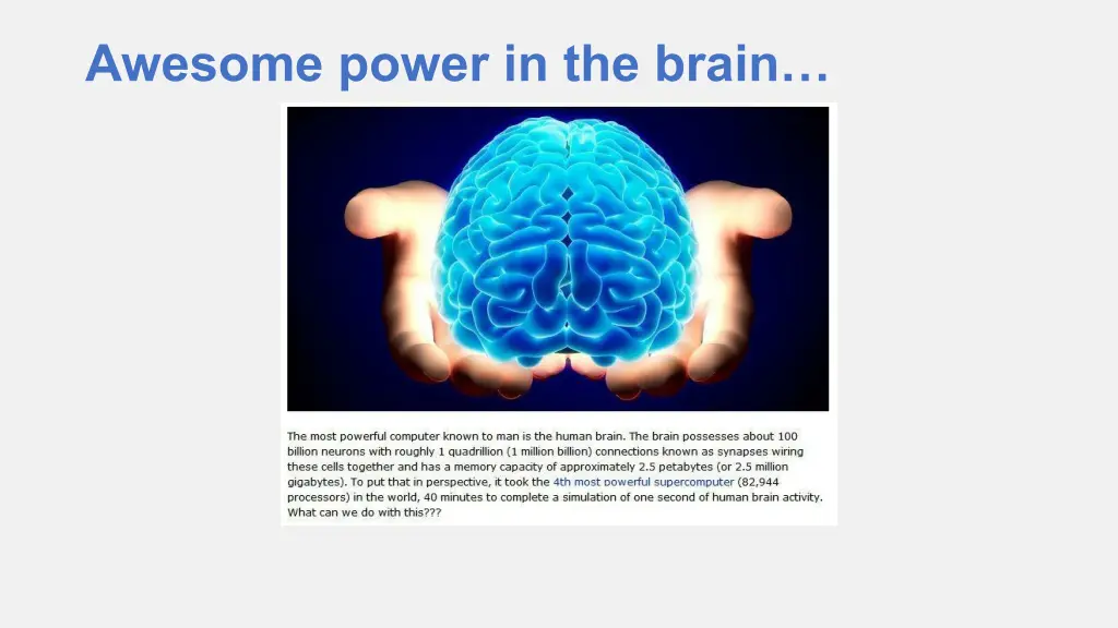 awesome power in the brain