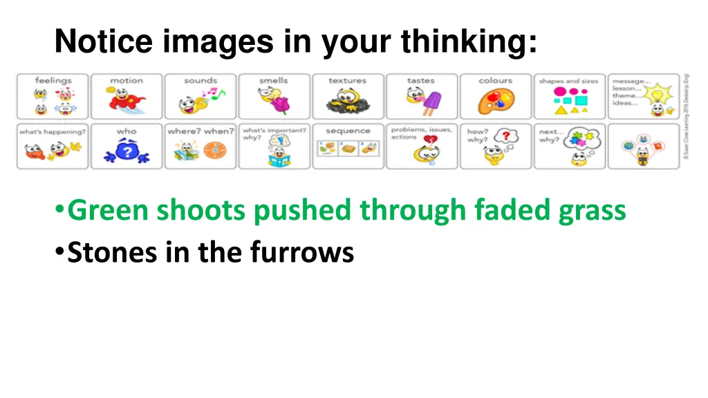 notice images in your thinking