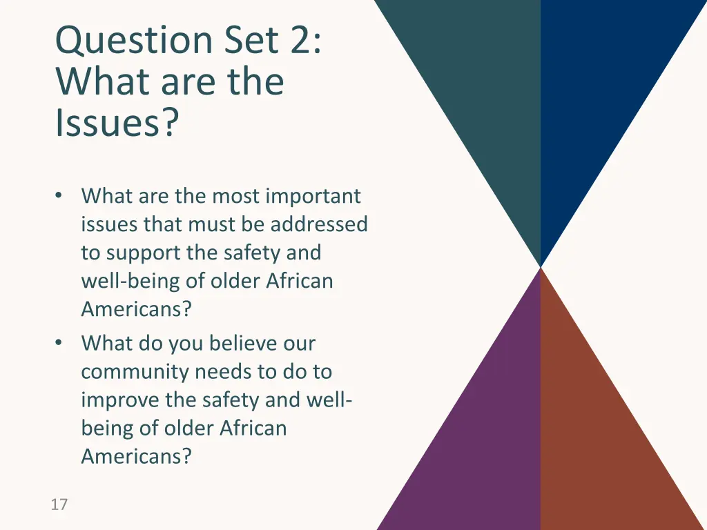 question set 2 what are the issues