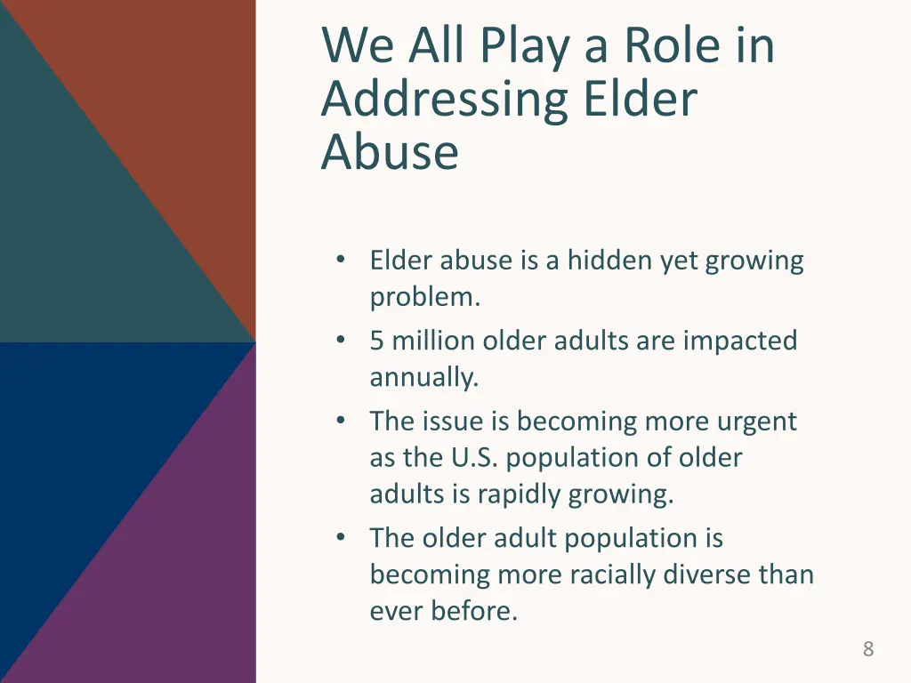 we all play a role in addressing elder abuse