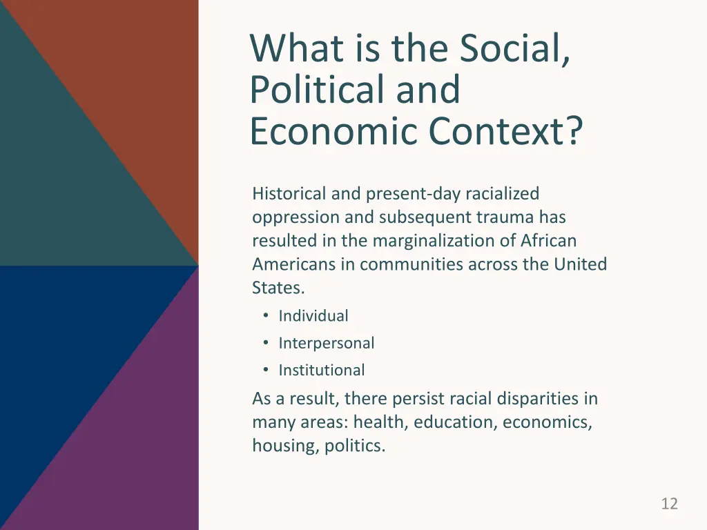 what is the social political and economic context