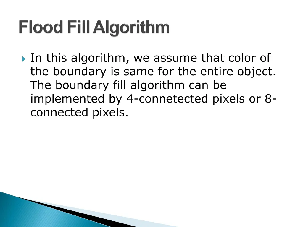 in this algorithm we assume that color