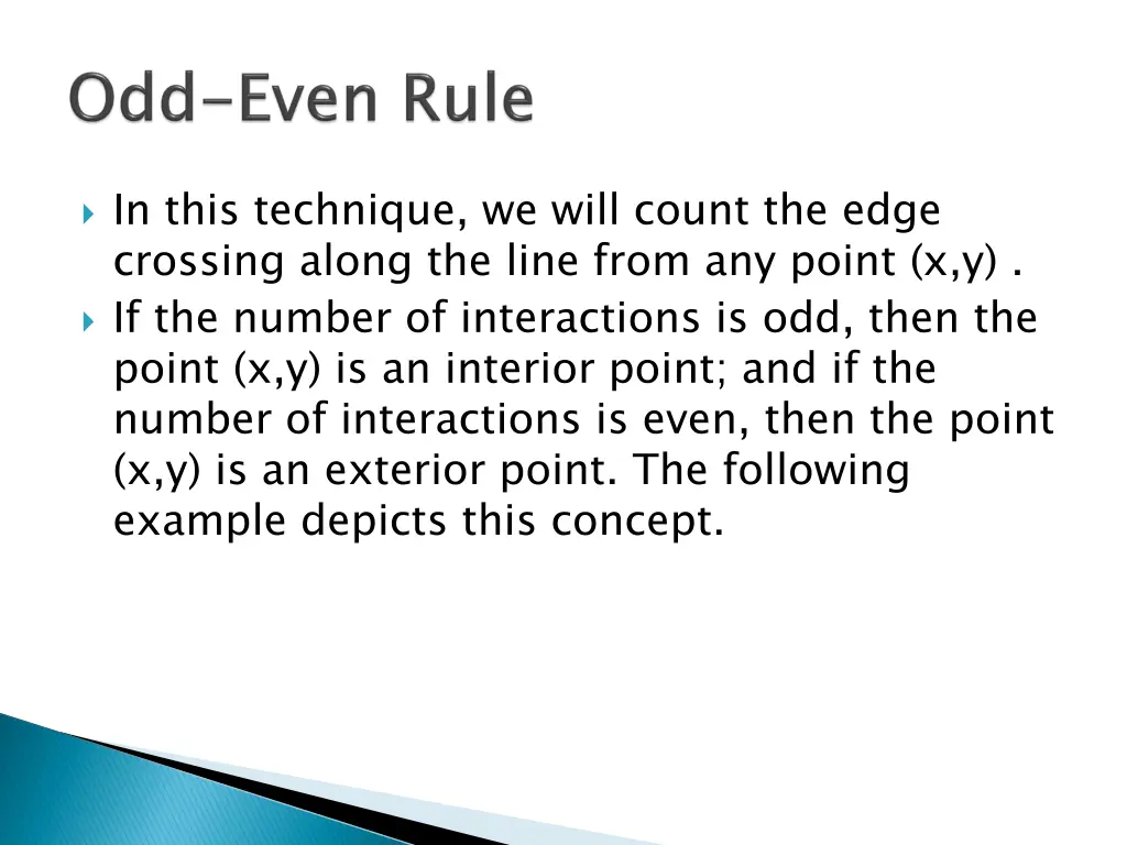 in this technique we will count the edge crossing