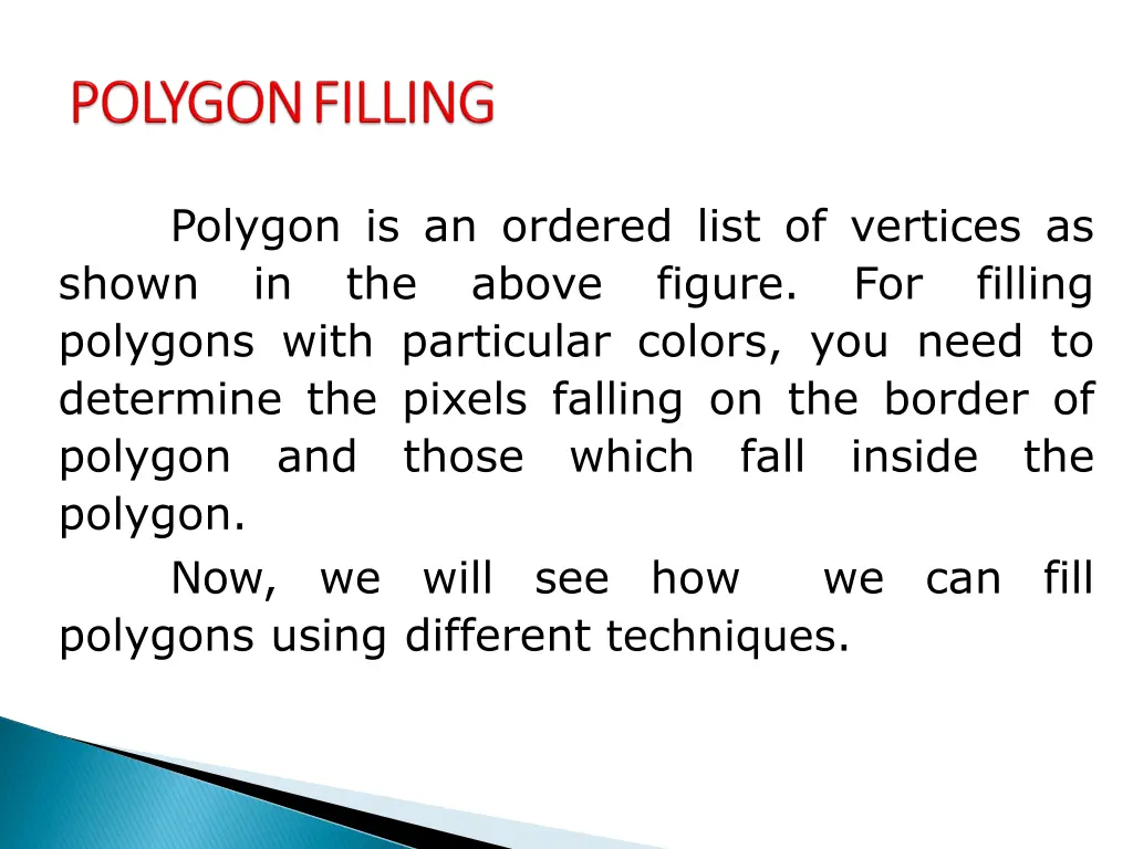 polygon is an ordered list of vertices as shown