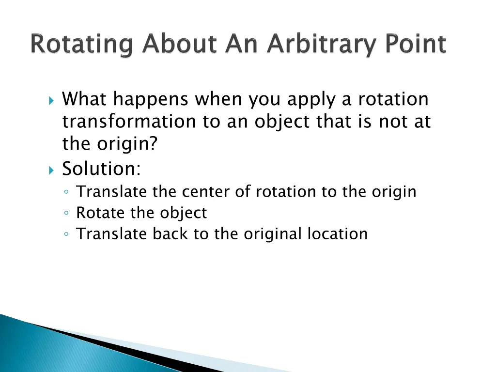 what happens when you apply a rotation