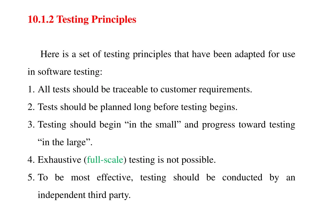 10 1 2 testing principles