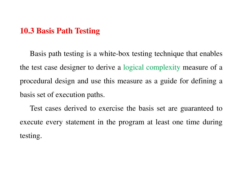 10 3 basis path testing