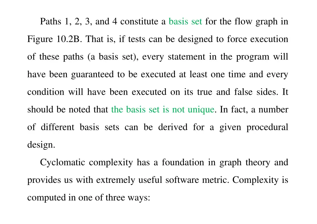 paths 1 2 3 and 4 constitute a basis