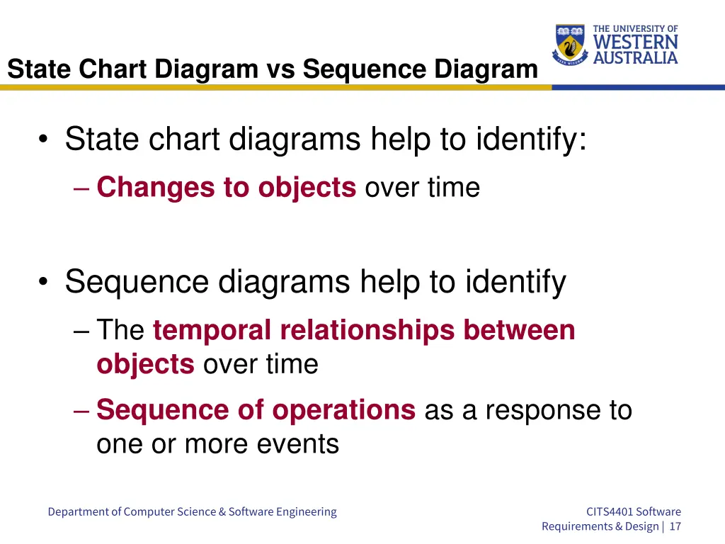 state chart diagram vs sequence diagram