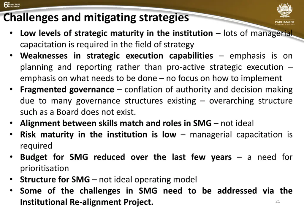 challenges and mitigating strategies low levels