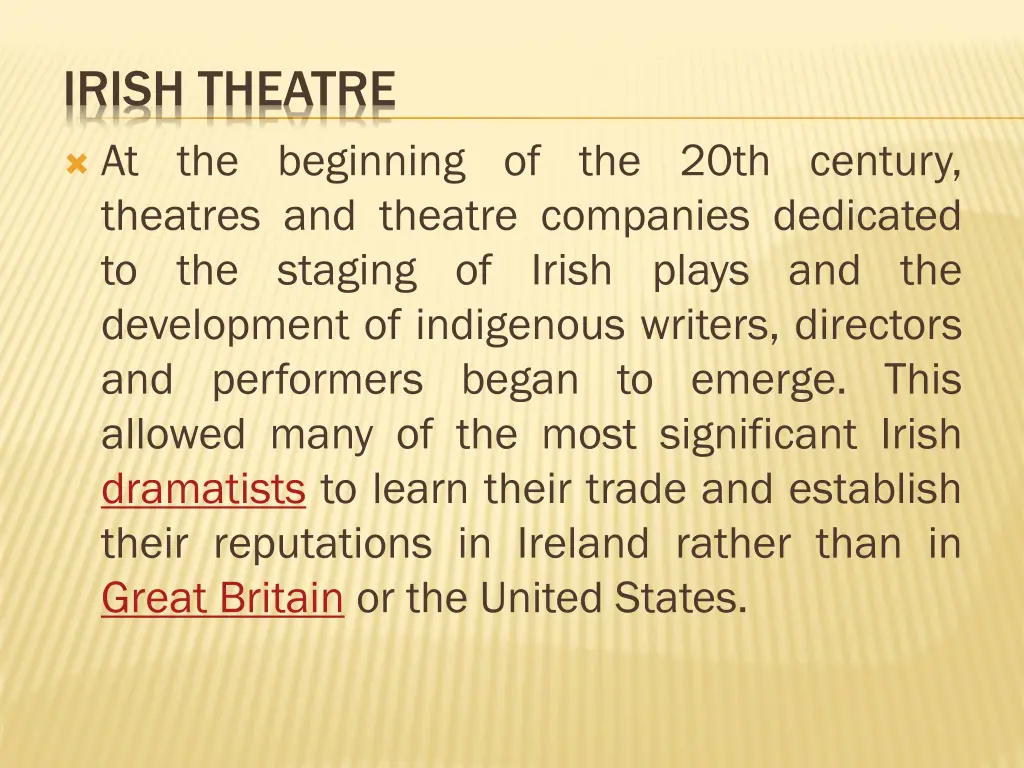 irish theatre 1