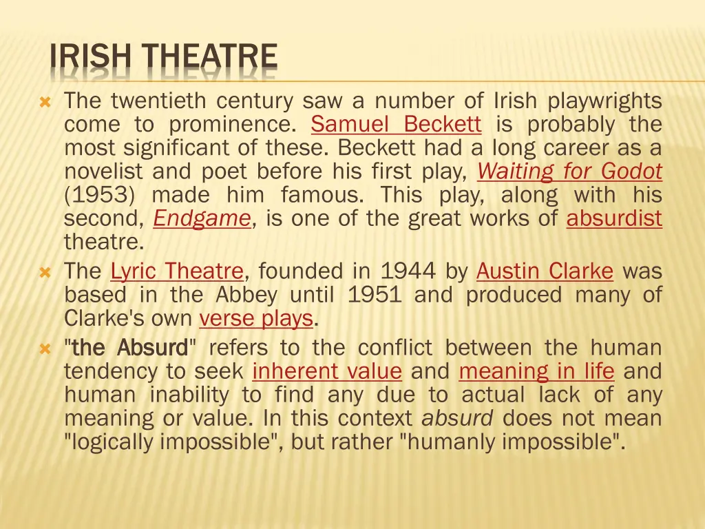 irish theatre 9