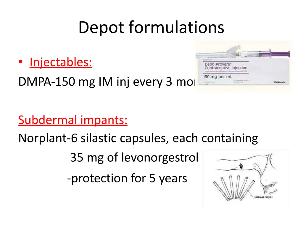 depot formulations