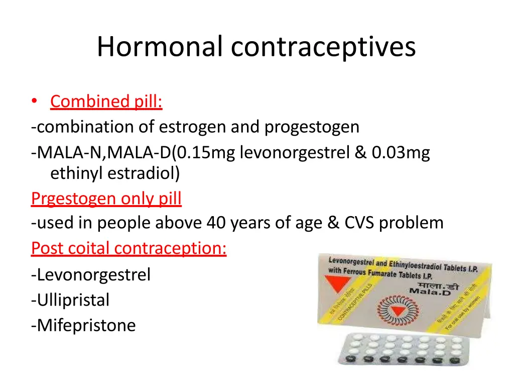 hormonal contraceptives