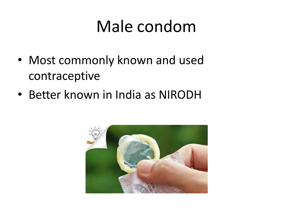 male condom