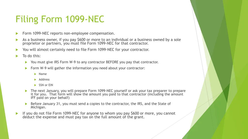 filing form 1099 nec