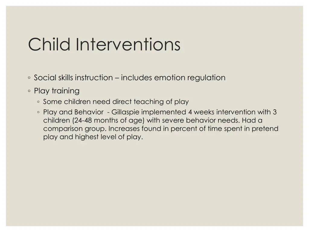 child interventions