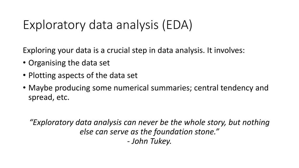 exploratory data analysis eda