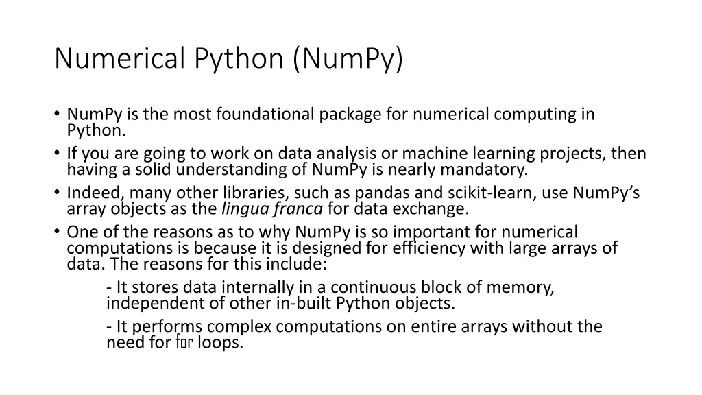 numerical python numpy