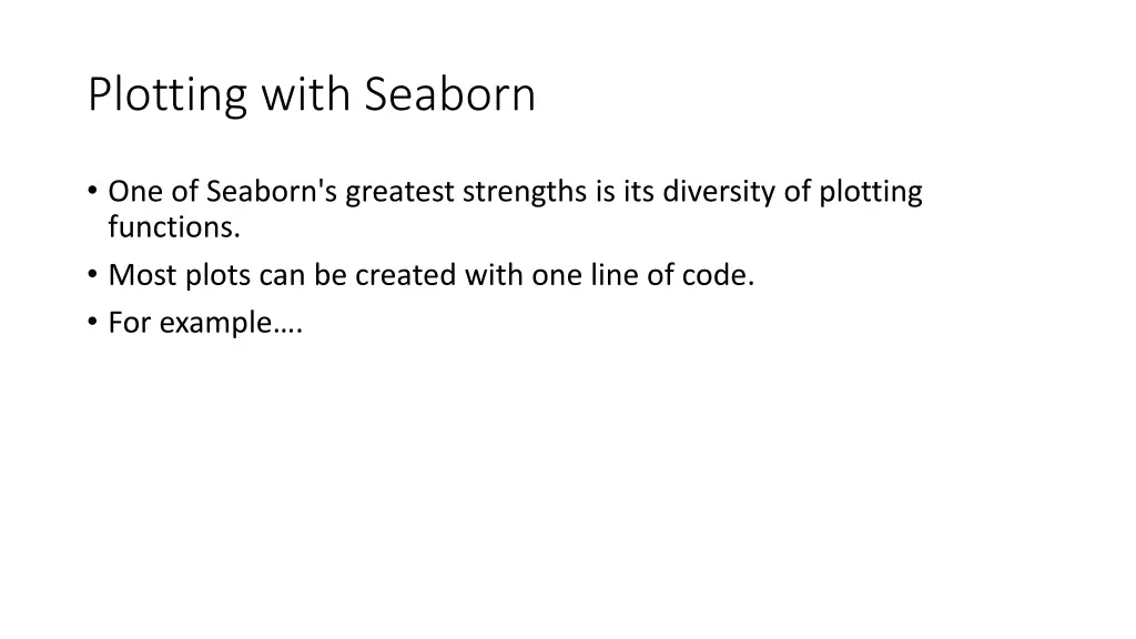 plotting with seaborn