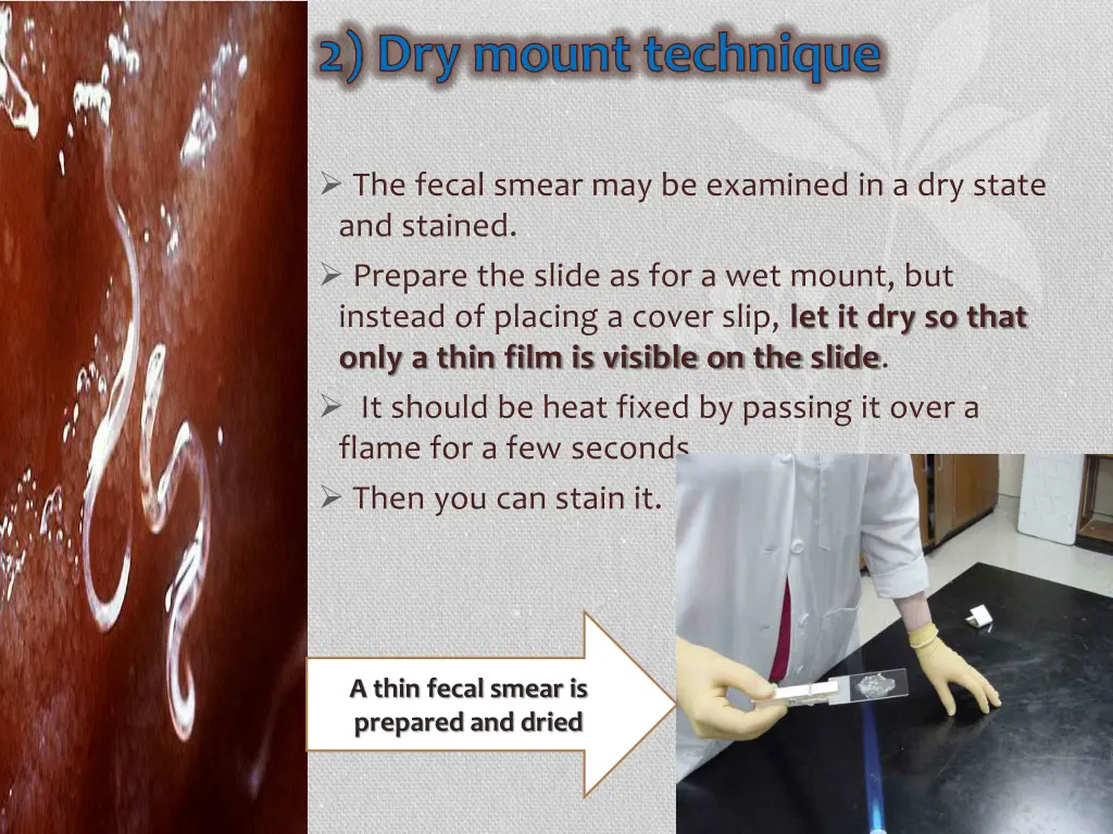 2 dry mount technique