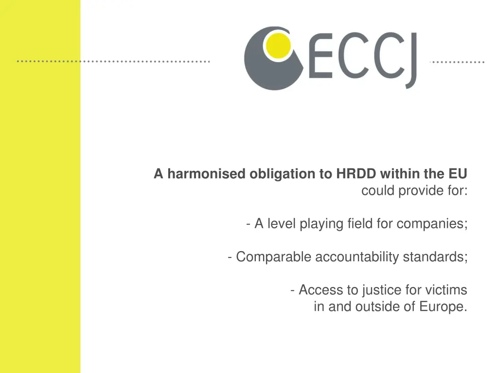 a harmonised obligation to hrdd within the eu