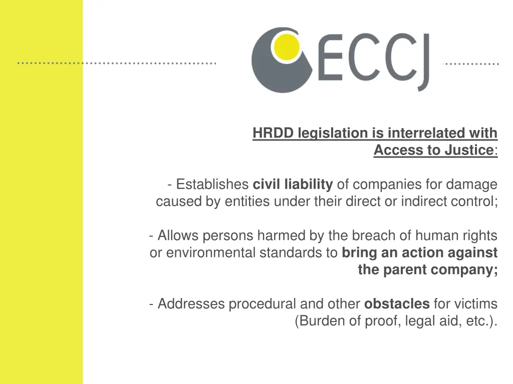 hrdd legislation is interrelated with access