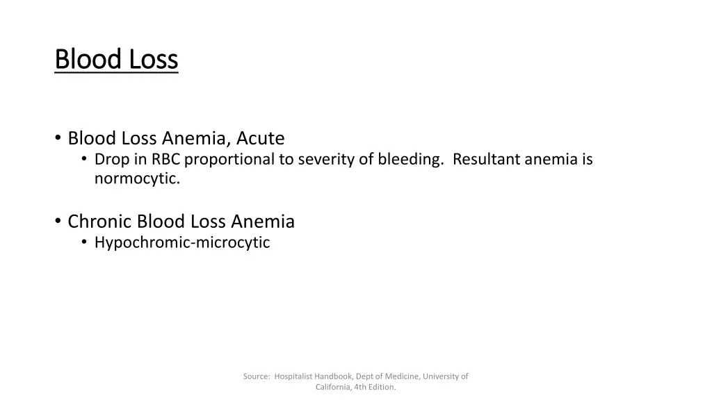 blood loss blood loss