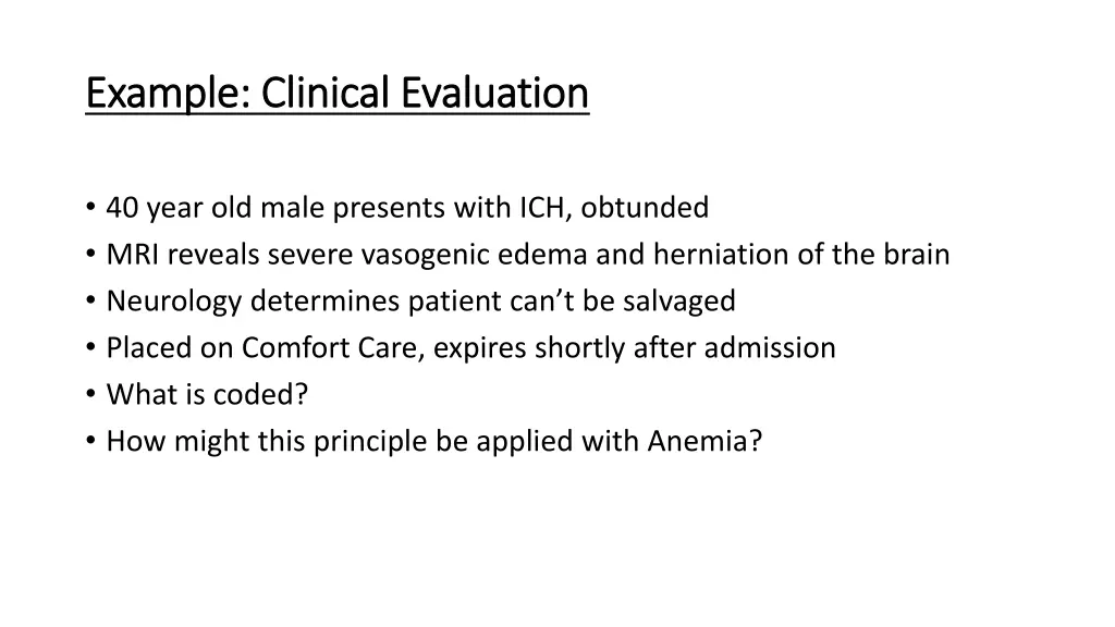 example clinical evaluation example clinical