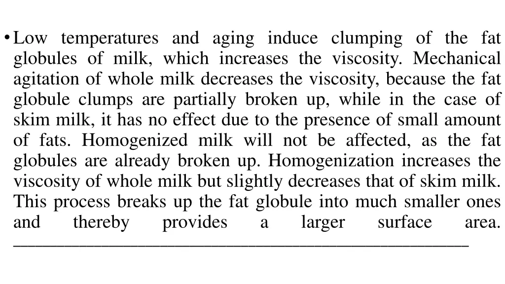 low temperatures and aging induce clumping