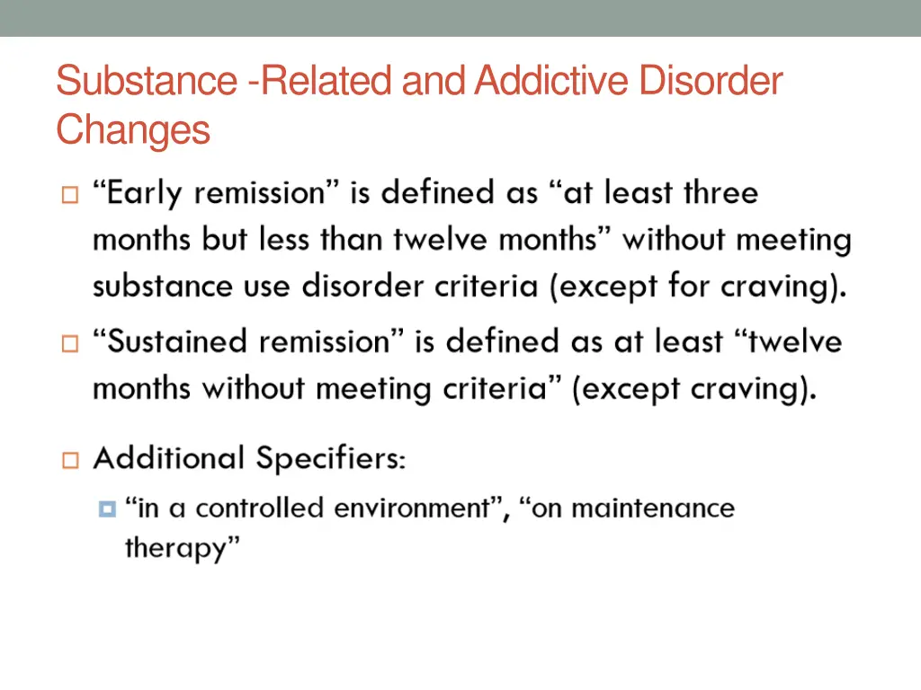 substance related and addictive disorder changes 3