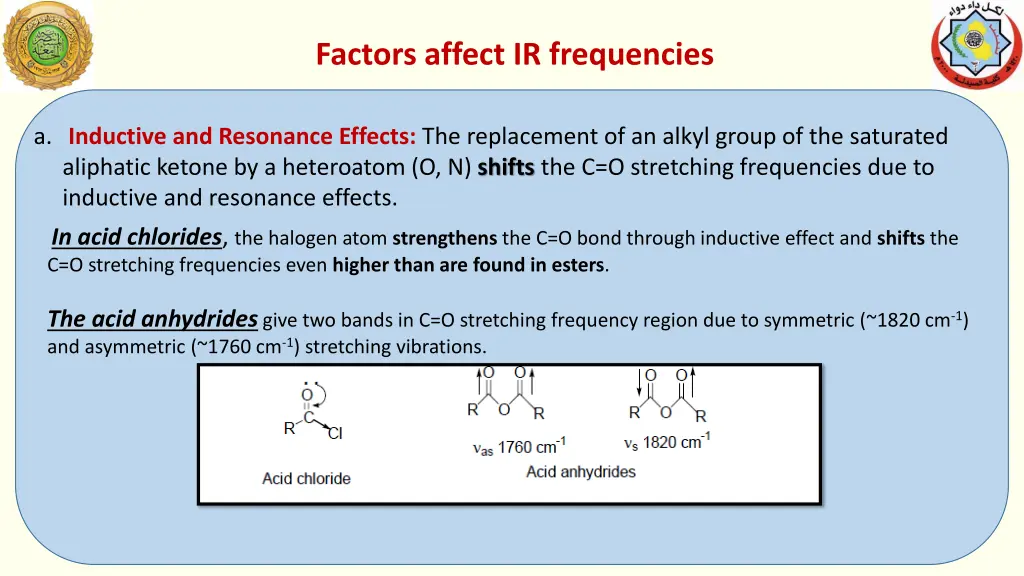 factors affect ir frequencies 1