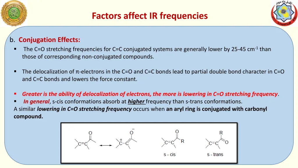 factors affect ir frequencies 2