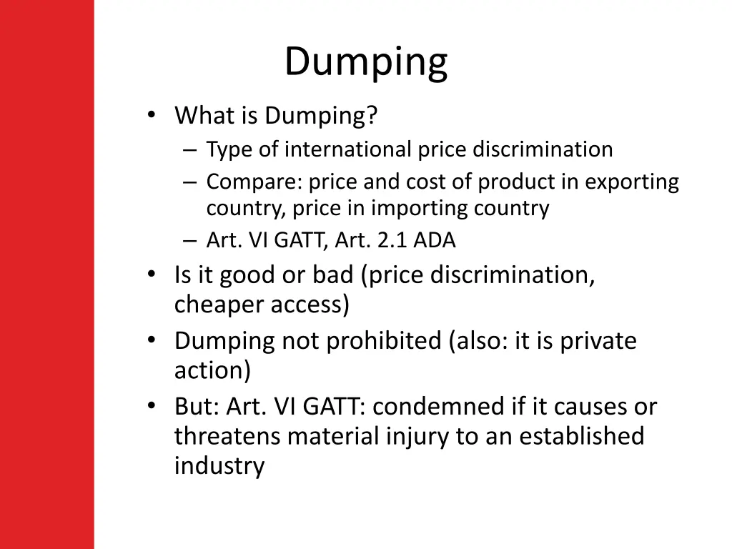 dumping