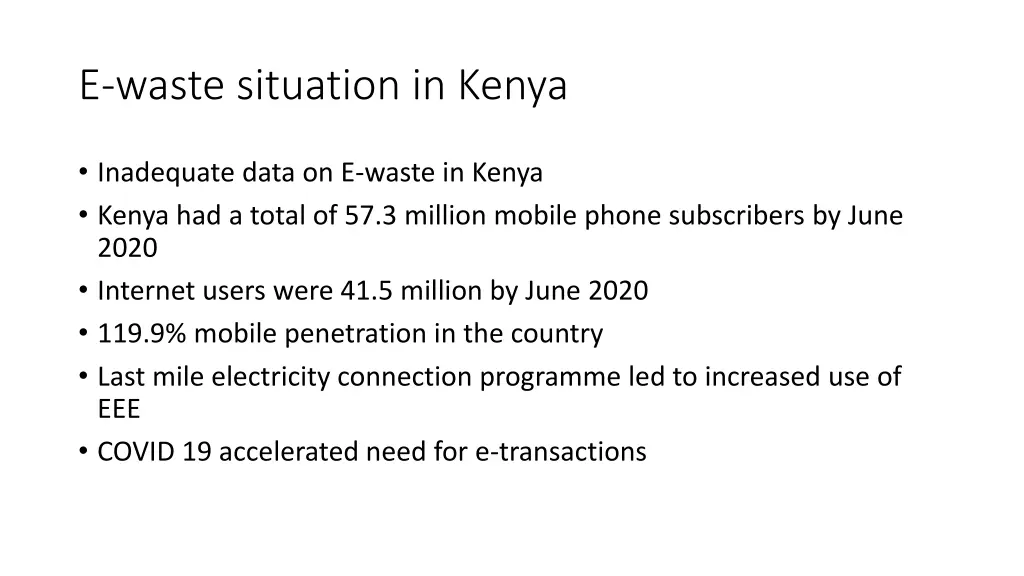 e waste situation in kenya