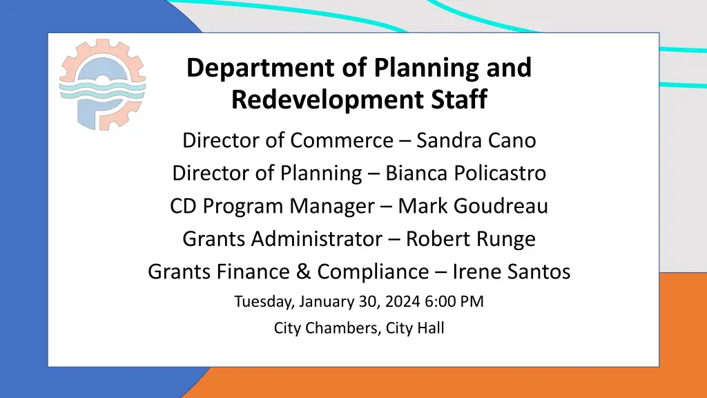 department of planning and redevelopment staff