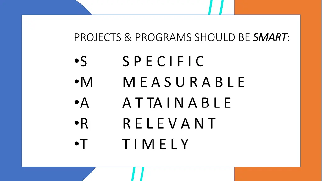 projects programs should be smart