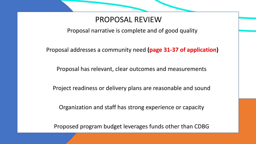 proposal review
