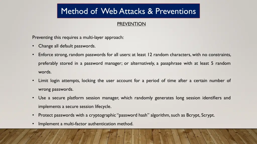 method of web attacks preventions 4