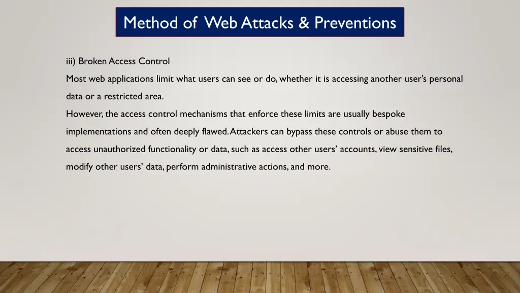 method of web attacks preventions 5