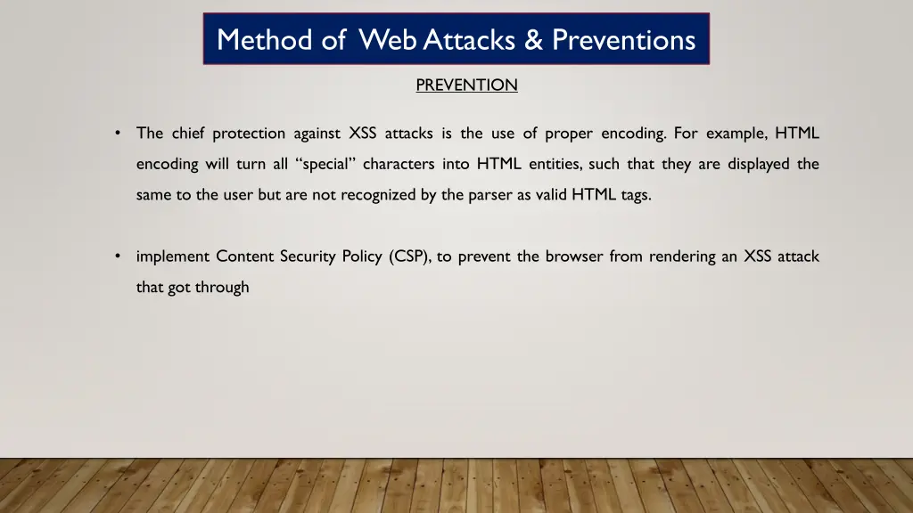 method of web attacks preventions 8