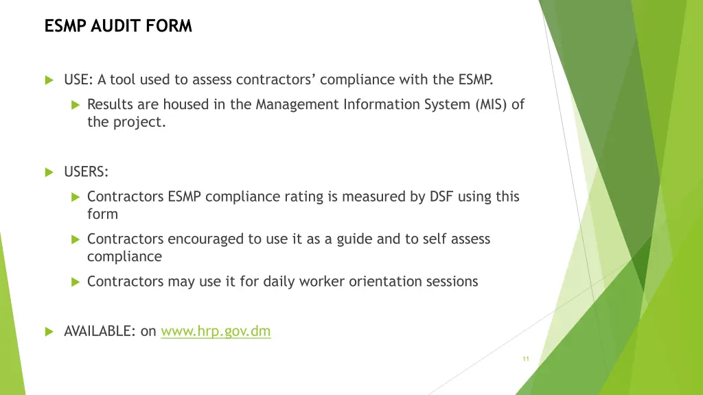 esmp audit form