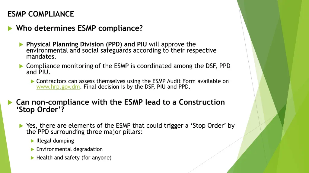 esmp compliance