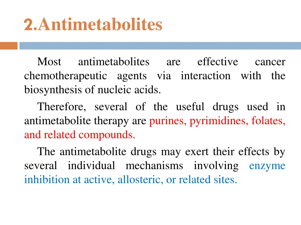 2 antimetabolites