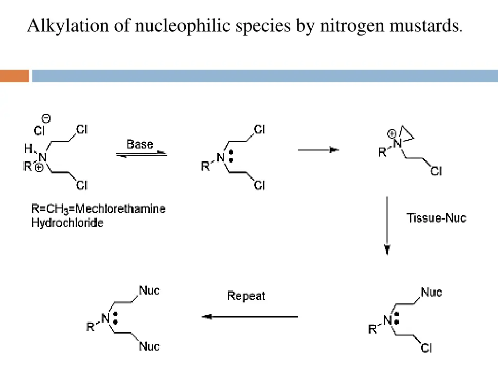 alkylation of nucleophilic species by nitrogen