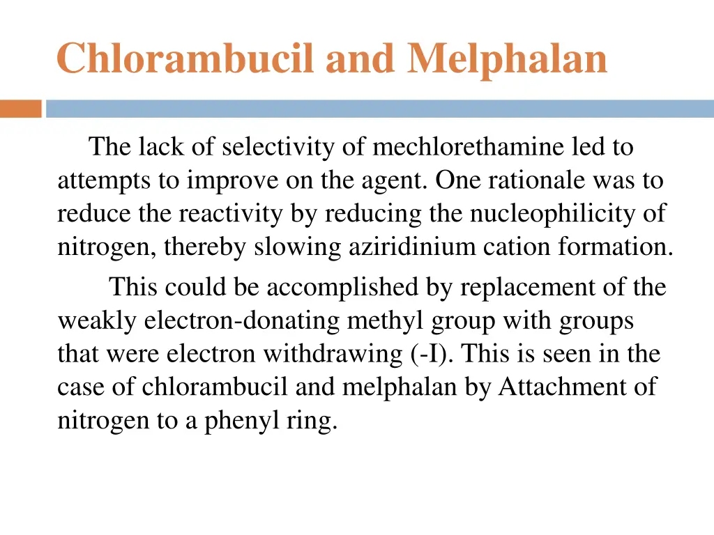 chlorambucil and melphalan